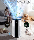 Air Purifiers for Home Large Room up to 1800 Ft², Air Purifiers for Bedroom 360° Air Intake with Sma