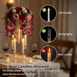 1PCS 5 Arm Candelabra,Clear Centerpiece for Table,Acrylic Centerpiece Stand,Acrylic Candle Holder,Christmas