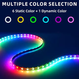 Vanity Mirror with Lights, 23" x 18" RGB Backlit + Front Lit Hollywood Makeup Mirror LED Strip with 3 Colors Modes