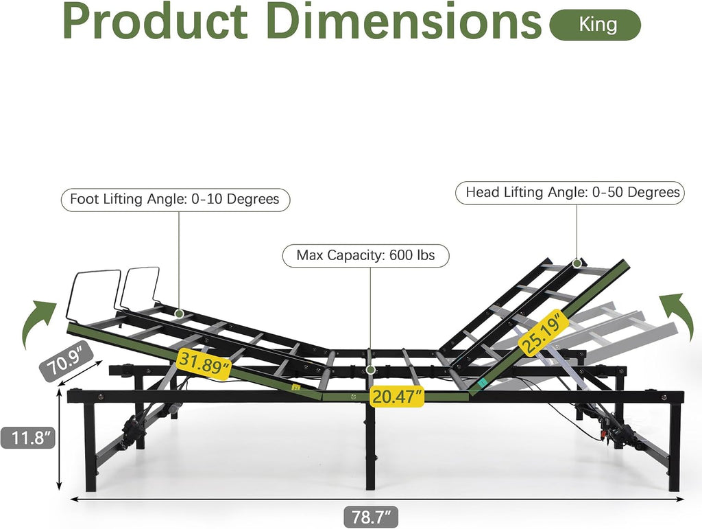 Adjustable Bed Frame King Electric Adjustable Bed Base