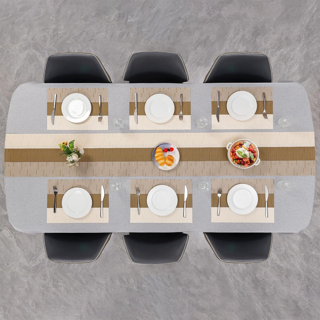 Placemats, Vinyl Woven Heat-Resistant Place Mats - Set of 6