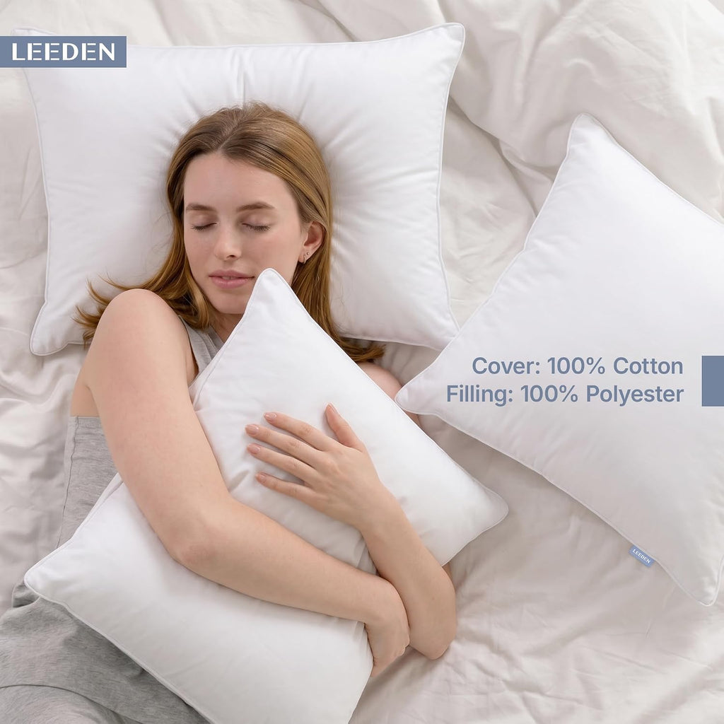 20x20 Throw Pillow Inserts-100% Cotton Cover - Set of 2
