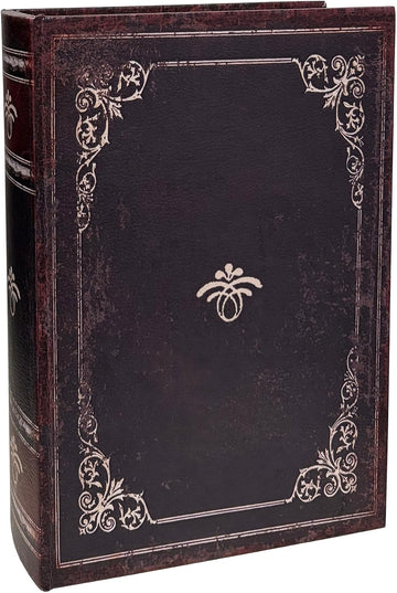 Faux Leather Decorative Book Box, Vintage Fake Book Storage Box