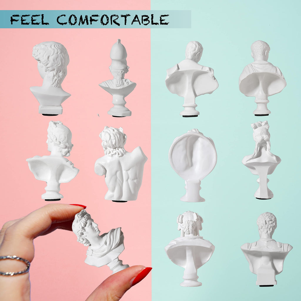 Greek Bust Statue and Sculptures Set of 10 PCS Greek Bust Statue Decor Resin Mini Greek Mythology Figurine Greek God