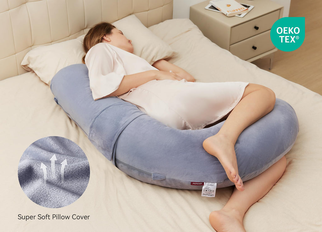 Original F Shaped Pregnancy Pillow with Adjustable Wedge Pillow