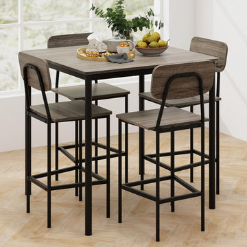 5-Piece Counter Height Dining Table Set for 4