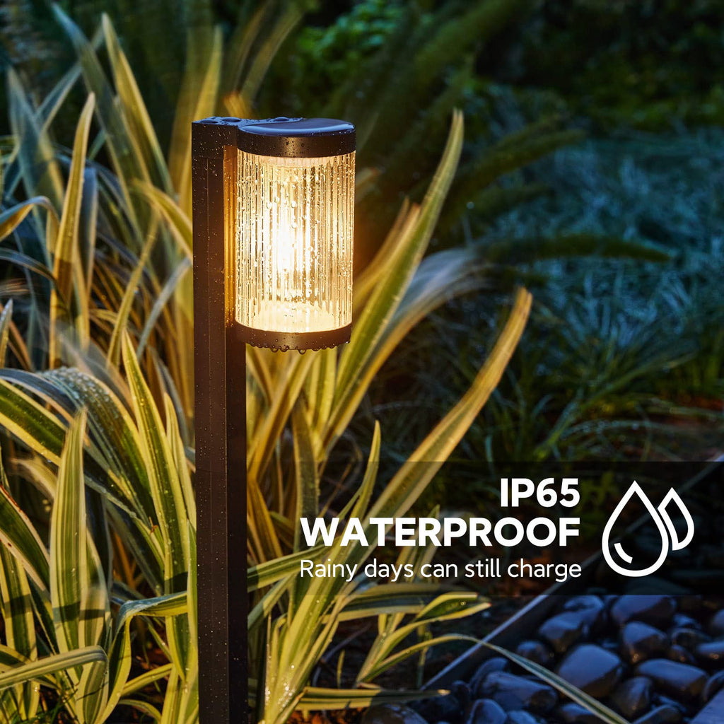 Solar Pathway Lights Outdoor, 10 Pack Upgraded Outdoor Solar Lights for Outside Super Bright Up to 12Hrs, IP65