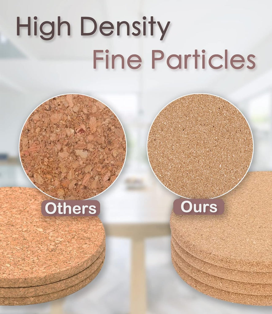 Cork Trivets for Hot Dishes, Hot Pots and Pans, 8 Inch - Set of 4