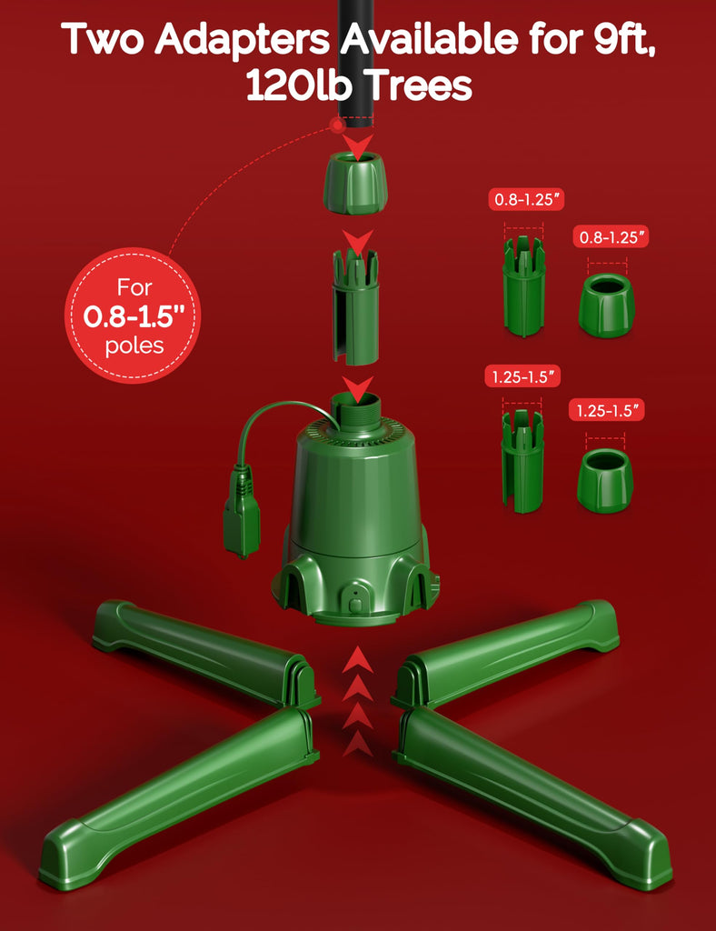Musical Rotating Christmas Tree Stand with Remote for 9ft Trees
