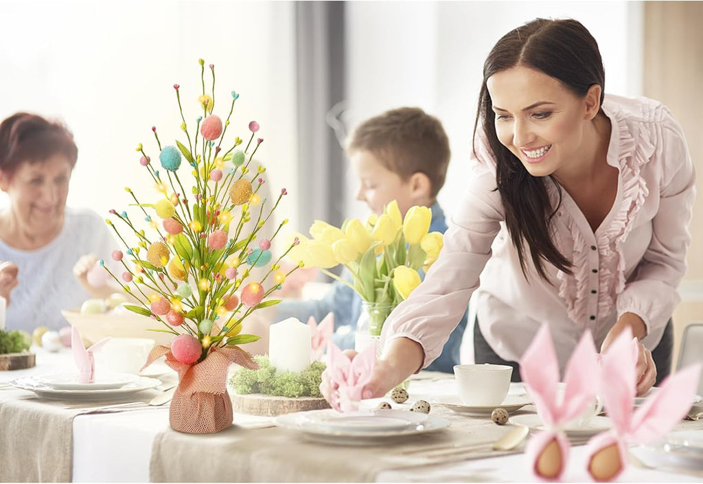 18Inch Easter Egg Tree Decorations Tabletop Spring Indoor Decor