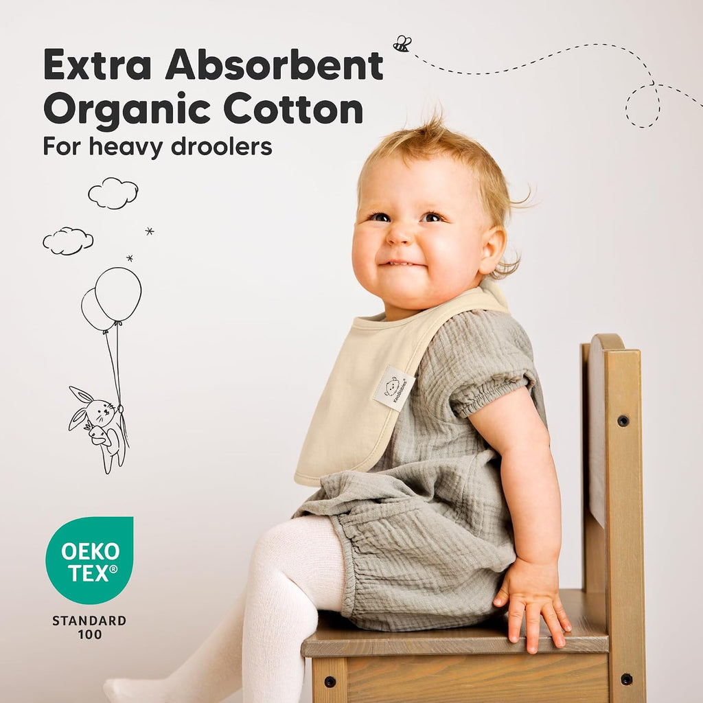 Pack Organic Baby Bibs for Drooling and Teething (Butterflies)