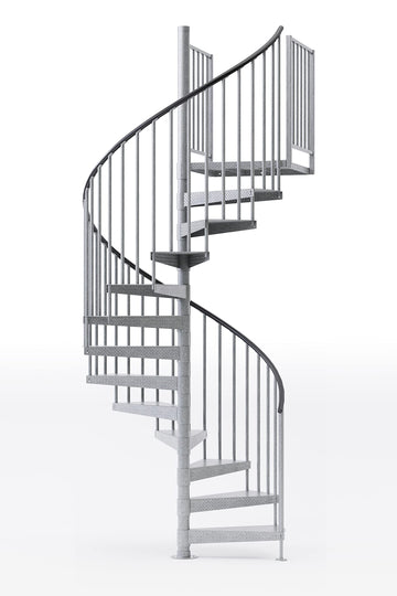 Reroute Industrial Galvanized Exterior 60in Diameter, Fits Height 136in - 152in, 2 36in Tall Platform Rails Spiral