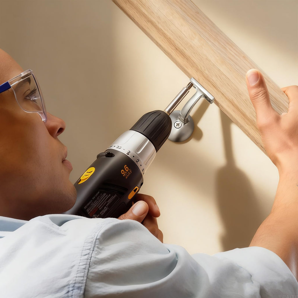 6010 Red Oak Handrail Kit 4 ft with Wall Returns and Wall Mount Brackets Indoor Wood Stairs Handrails Included Screws