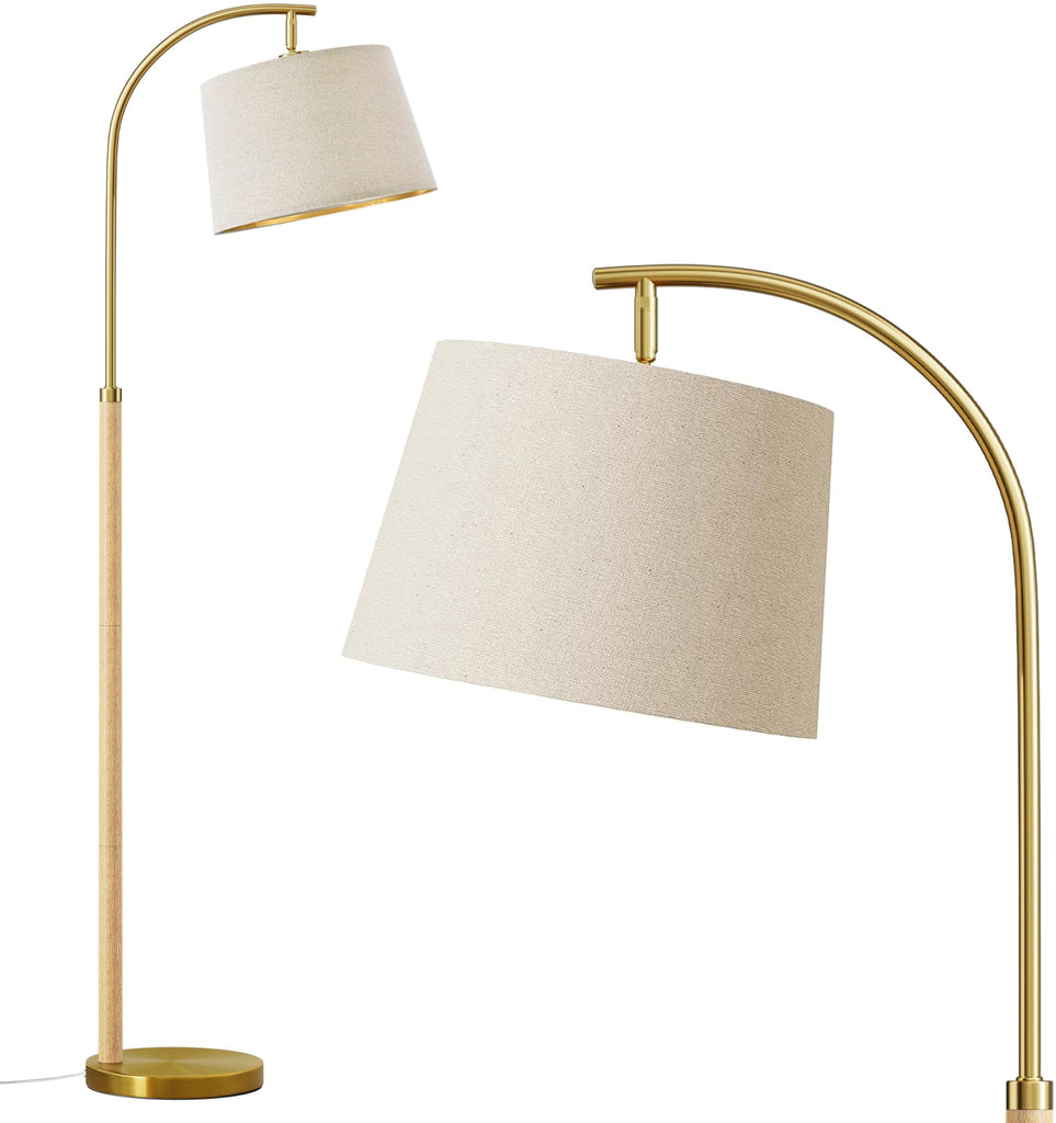 Real Wood Floor Lamps Bedroom, 62" Mid Century Modern Lamp