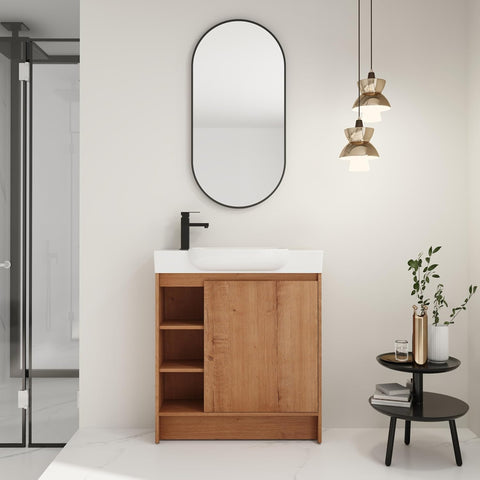30 Inch Bathroom Vanity with Sink, Freestanding Bathroom Vanity,Flooring Storage Cabinet,Soft-Closing Door with