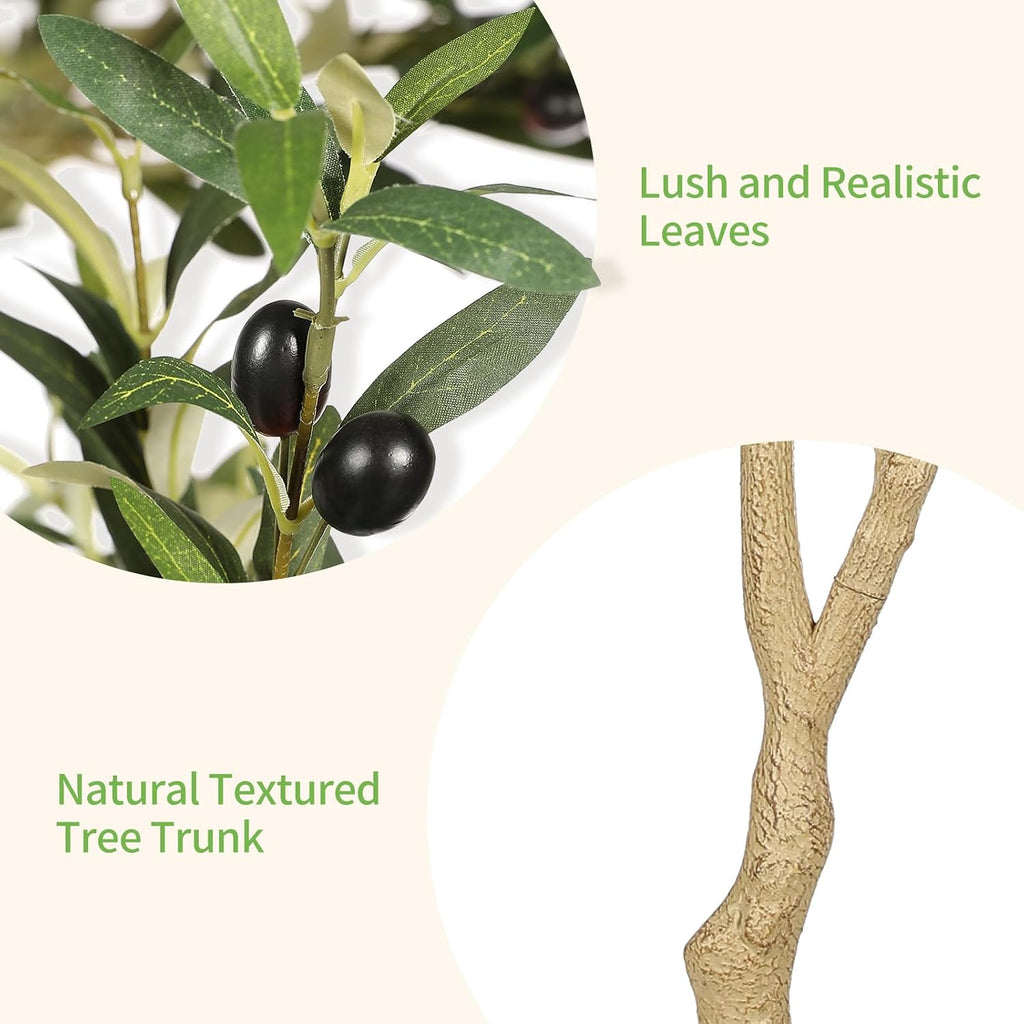 Faux Olive Tree 6ft - Realistic Olive Trees Artificial Indoor