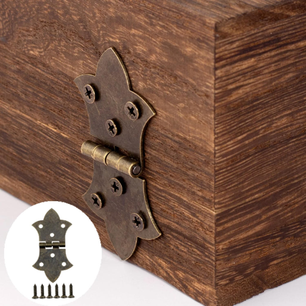 10pcs 2.24 * 1.22-inch Butterfly Hinge Antique Bronze Hinges Decorative Hinges with Mounting Screws for Cabinets
