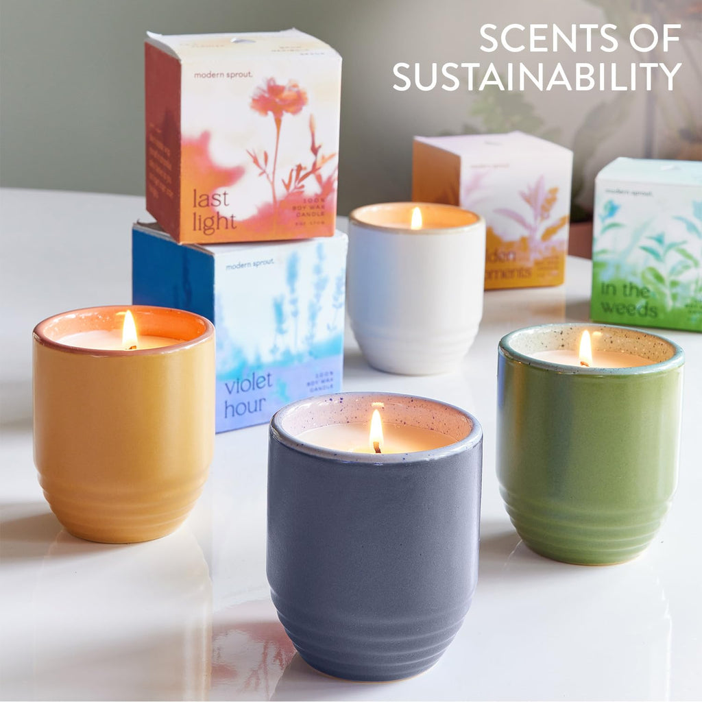 Garden Vibes - 6oz Soy Wax Candle and Planter - Last Light