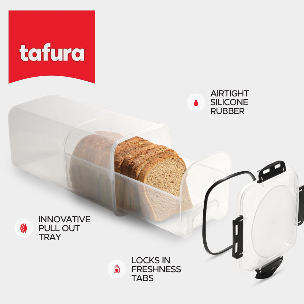 With Tray, Airtight BPA-Free Bread Storage Container
