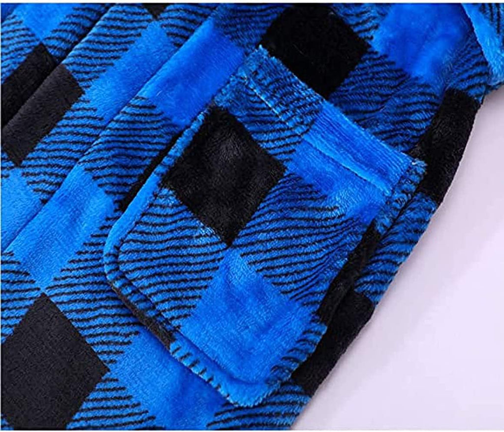 Boys Fleece Robe, Hooded Toddler Soft Fuzzy Bathrobe for Kids