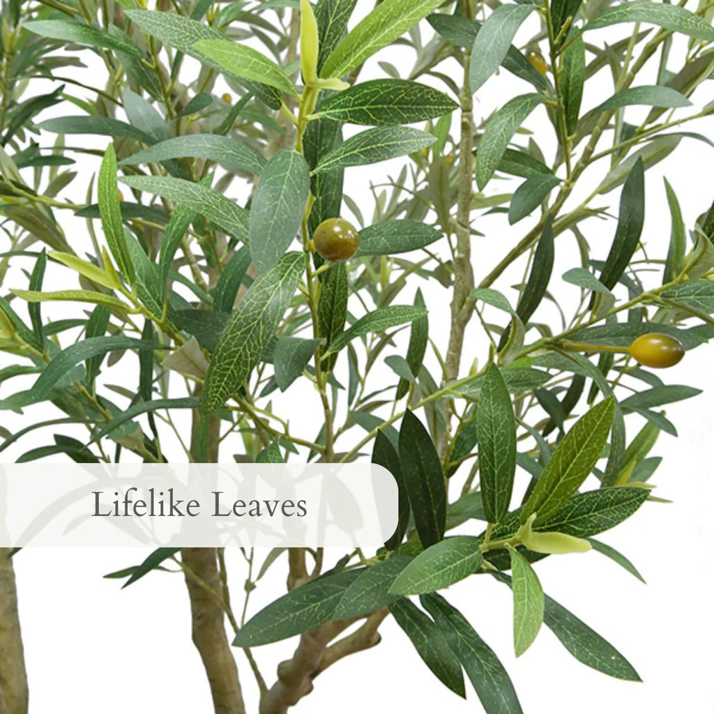 Designer Faux Olive Tree, 8 ft, Black, Home Decor