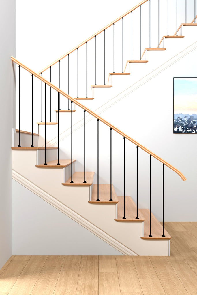 1/2 inch Wrought Iron Balusters Square Balusters for Staircase Interior