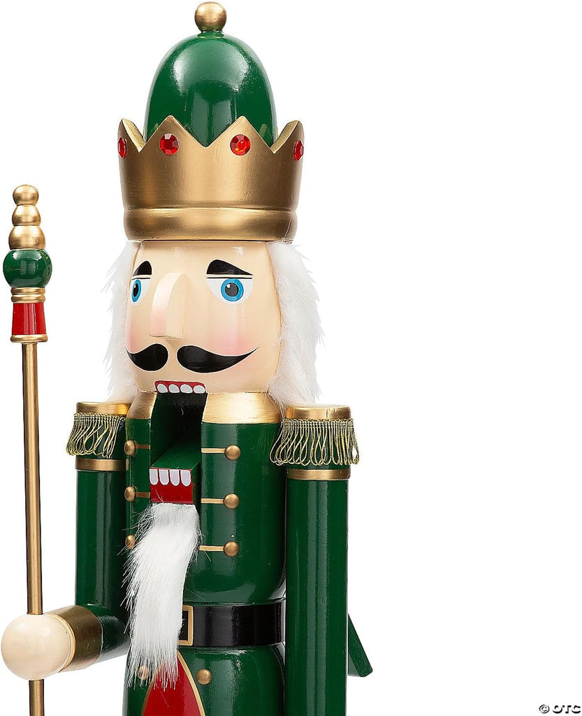 Green Holiday Nutcracker with Scepter 3 Ft. Large Classic Christmas