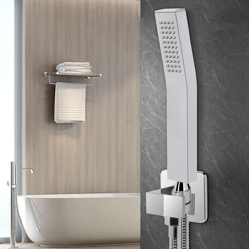 Hand Held Shower Head, Luxury High Pressure Shower Kit with Wall Connector and Hose Set, Showering System