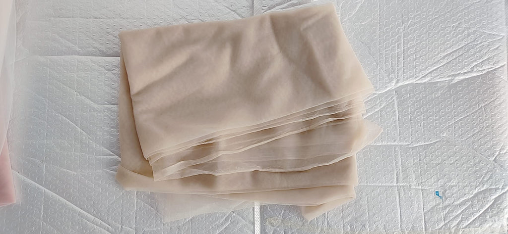 Tulle Fabric, Soft Touch Stretch Tulle - Nude 5 Yards