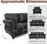 Living Room Furniture Sets,Sofa Sets and Couch Sets for Living Room,Mid-Century Vintage Sofa Couches with Rivet Design