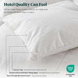 Feathers & Down Comforter, Organic Duvet Insert, 100% Cotton Shell, Ethically-sourced Feathers and D