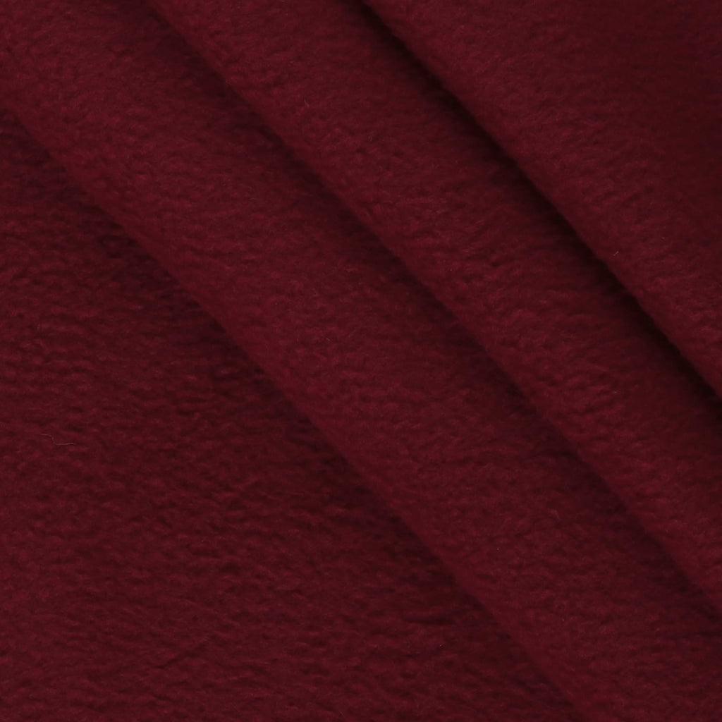 Solid Anti-Pill Polar Fleece, Burgundy Cut by The Yard