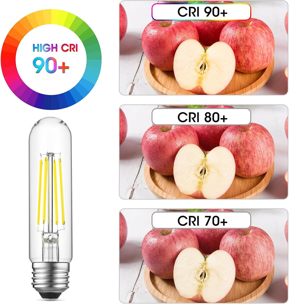 5" T10 Tubular LED Light Bulb, 60W Eq, Dimmable, Daylight 5000K, 4-Pack