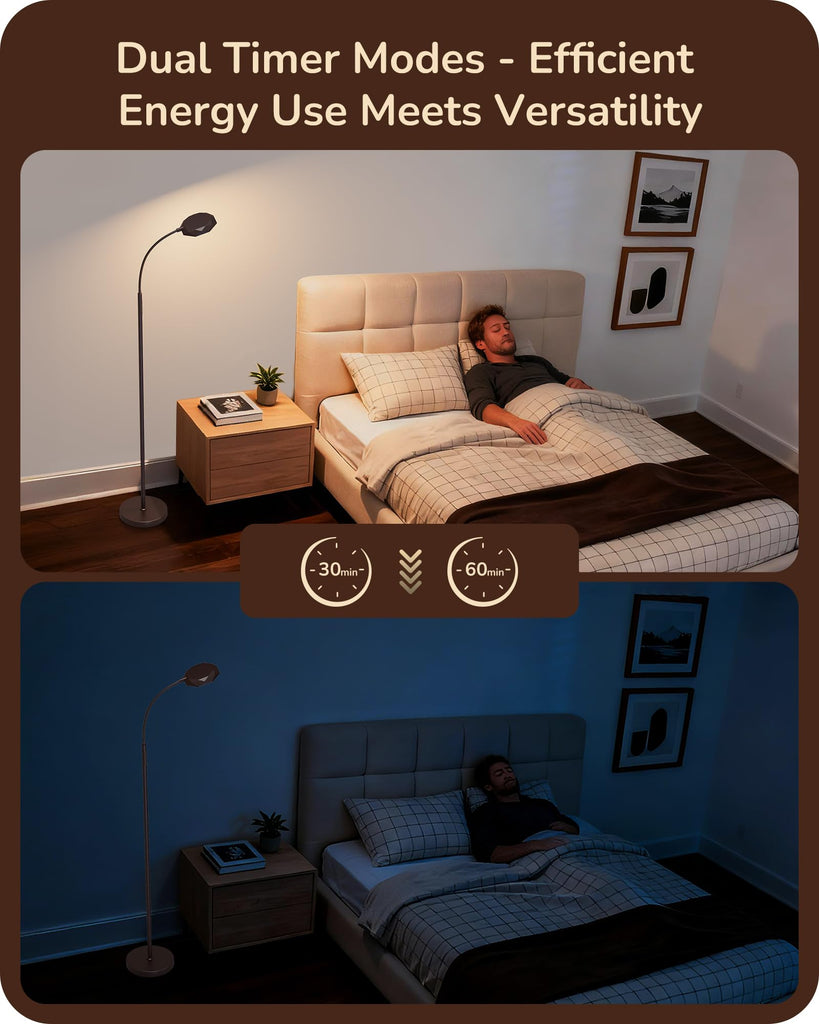 Modern LED Floor Lamp Floor Lamps Brown