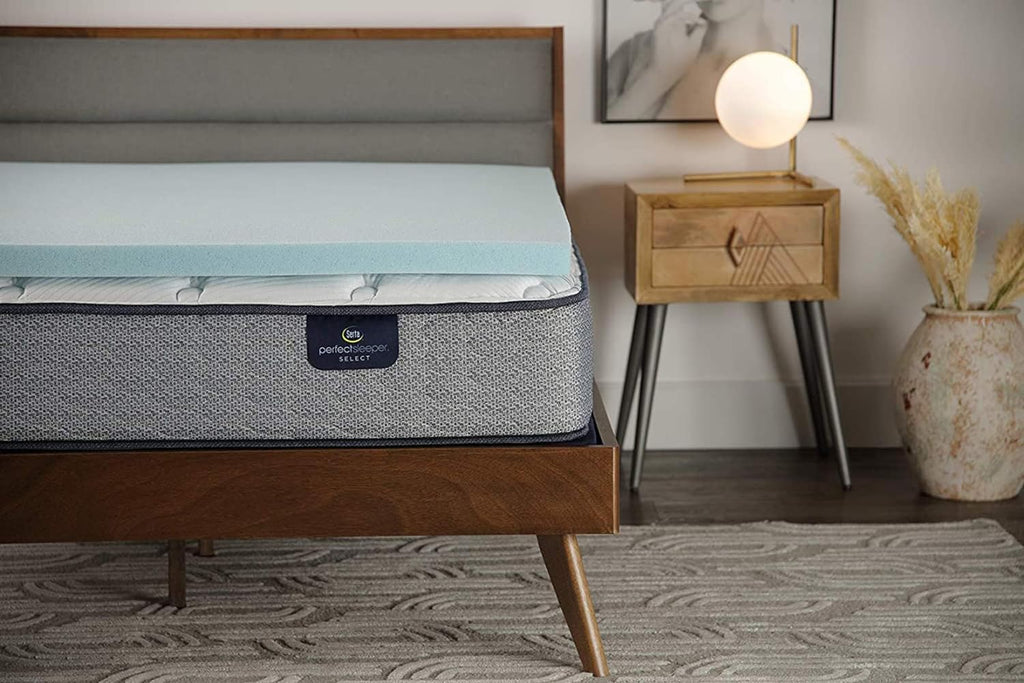 ThermaGel Cooling, Pressure-Relieving Memory Foam Mattress Topper, 2 Inch, Queen,Blue | 2 inch queen gel memory foam