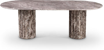 Messina Brown Marble Dining Table