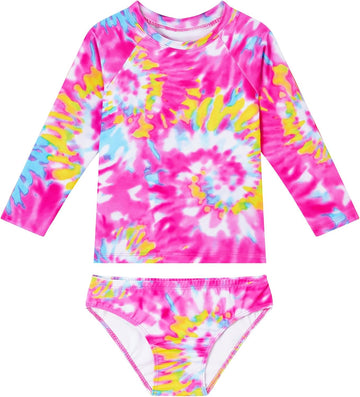 Girls Swimsuit Long Sleeve Rash Guard