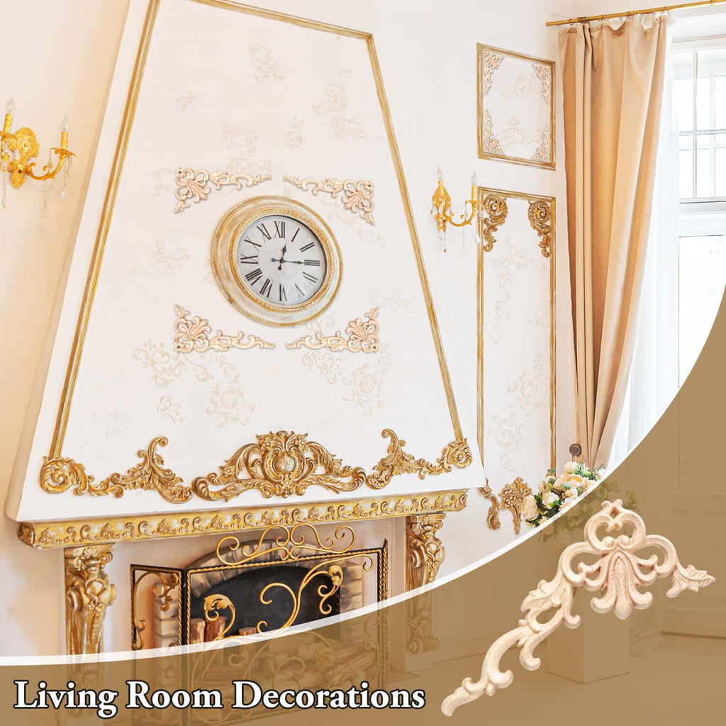 20 Pcs Wood Applique Corner Onlay Decorative DIY, Cute Style