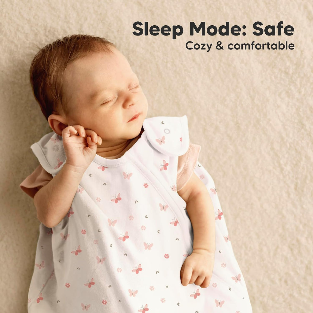 Pack Organic Baby Sleep Sacks, 100% Cotton 0.5TOG (Butterflies, )