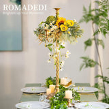 Candelabra Gold Candle Stand: 28" Tall 5-Branch Candlestick Holderoliday Event Reception Decoration,2Pcs