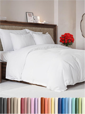 Duvet Cover King Set - Extra Soft King Duvet Cover 104" 90" with 2 Pillow Shams for Women, Men, Kids & Teens - Hotel