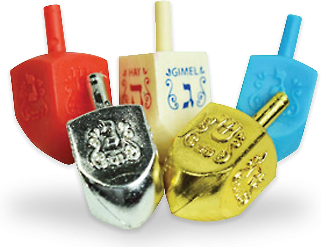 Hanukkah Candles Dreidels, Chanukah Guide Complete Set - Metal, Standard Version