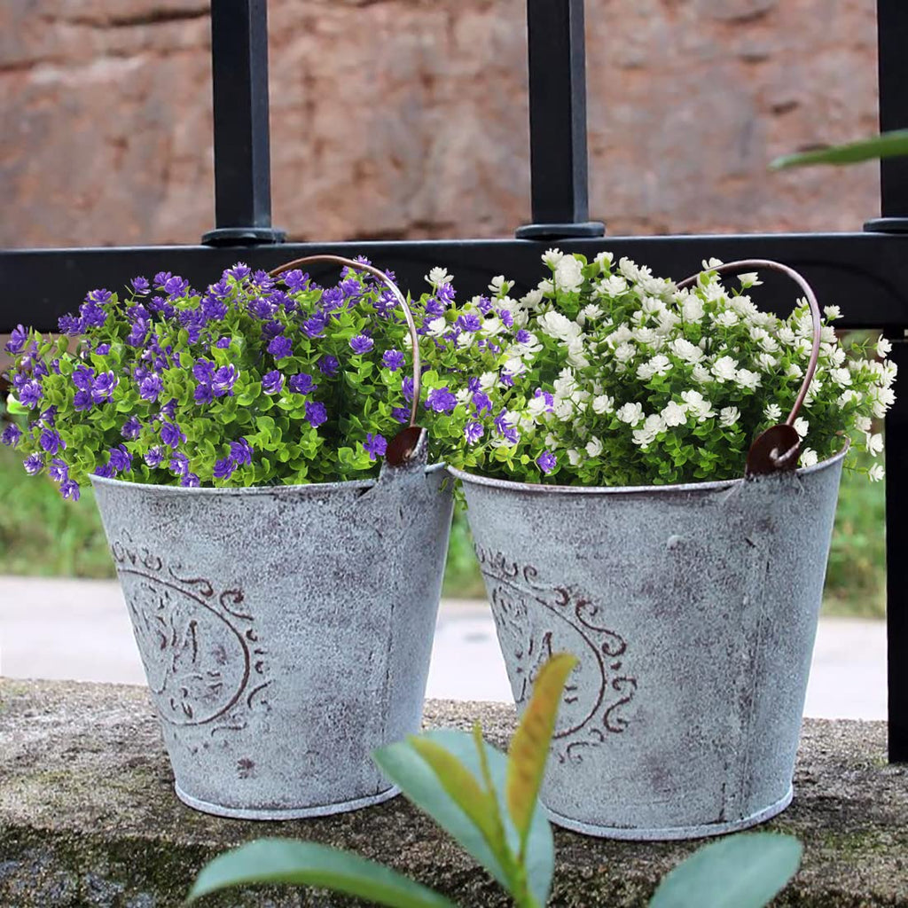 12 Bundles Artificial Outdoor Plants, Artificial Greenery for Flower