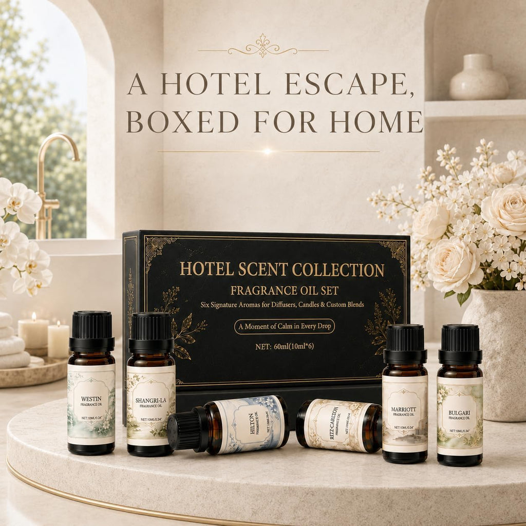 Fragrance Oil Set, 6 x 10ml Fresh Hotel Scents for Diffusers and Home