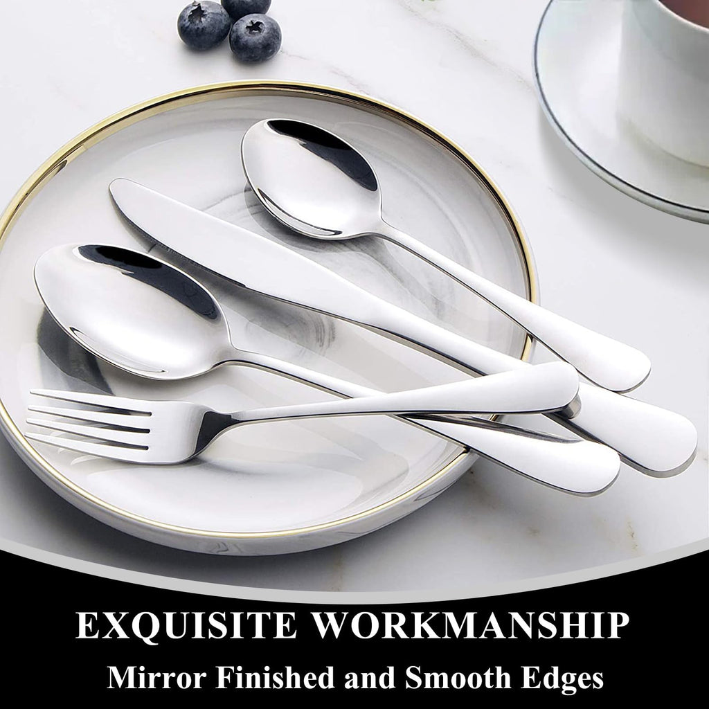 60-Piece Silverware Flatware Cutlery Set, Stainless Steel Tableware Utensils Service for 12, Include Dinner