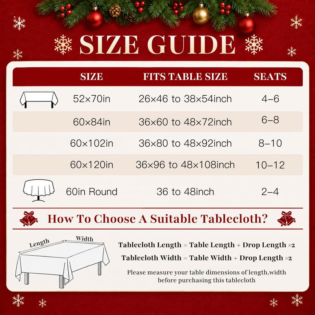 Christmas Checkered Tablecloth Rectangle Christmas Tablecloth Washable