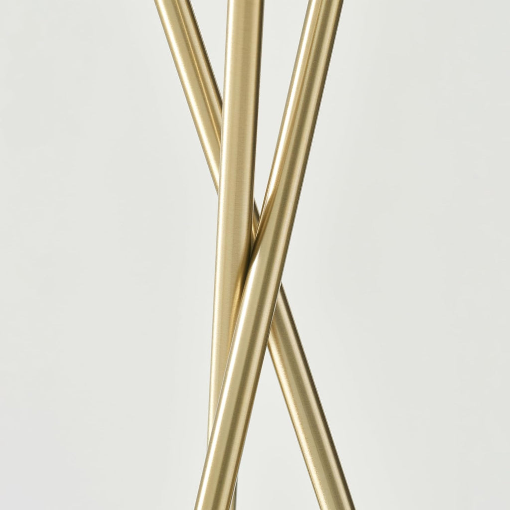 Jaxon Tripod Floor Lamp with Pleated Drum Shade, Modern Lamp, Contemporary and Elegant LED Lamp