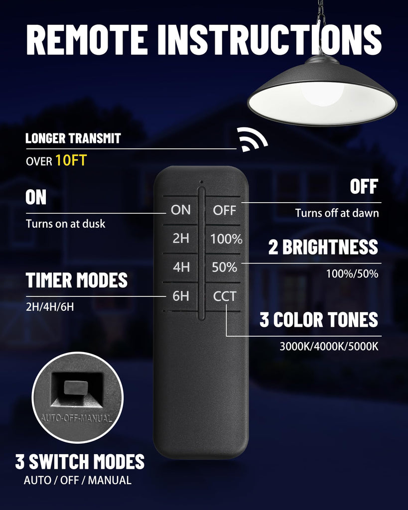 Solar Pendant Lights with Remote Control, 8 Inch, 1 Pack