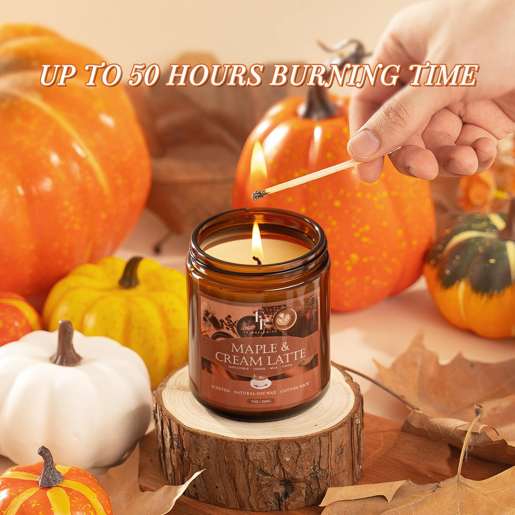 Fall Candles Set, 6 Pack Candles Scented Natural Soy Wax, Autumn Gifts Set for Women Men, Fall Fragrance of