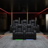 Home Theater Seating Top Grain Leather Zero Gravity Recliner Chair Power Headrest Recline Movie Seat Gaming 7 Colors
